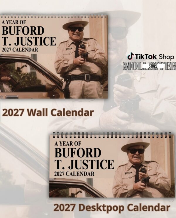 A Year Of Sheriff Buford T. Justice 2027 Wall/Desk Calendar – Classic TV Lover Gift – Movie Merch