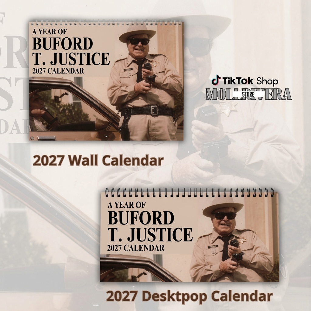 Buford T. Justice 2027 Wall/Desktop Calendar – Classic TV Lover Gift – Smokey and the Bandit Merch Buford T. Justice 2027 Wall/Desktop Calendar – Classic TV Lover Gift – Smokey and the Bandit Merch