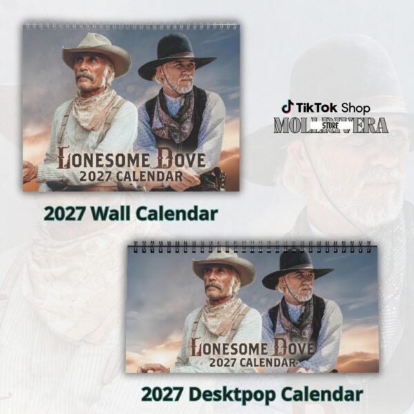 Gus n Woodrow 2027 Wall/Desktop Calendar – Classic TV Lover Gift – Lonesome Dove Merch