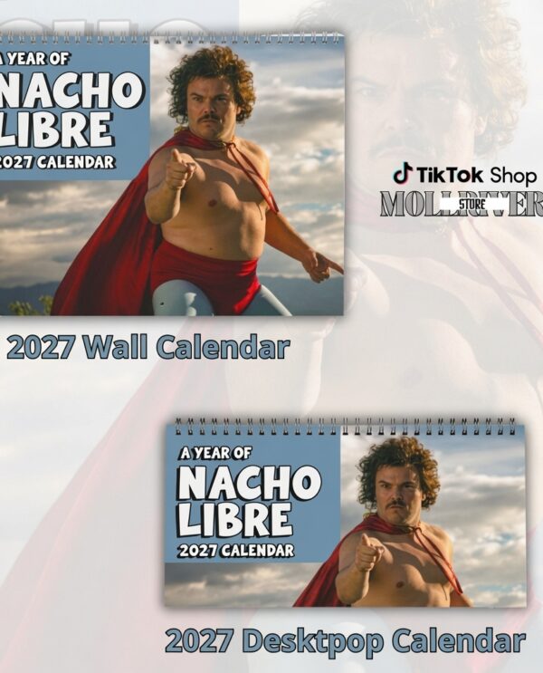 A Year Of Nacho Libre 2027 Wall/Desk Calendar – Classic TV Lover Gift – Movie Merch