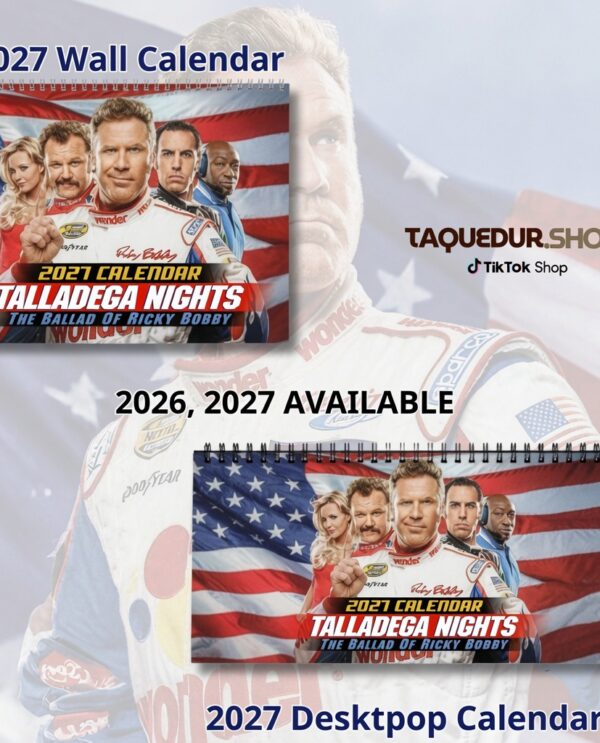 A Year Of Ricky Bobby 2027 Wall/Desk Calendar – Classic TV Lover Gift – Movie Merch