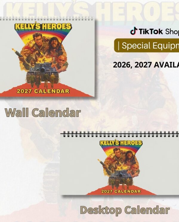 A Year Of Kelly’s Heroes 2027 Wall/Desk Calendar – Classic TV Lover Gift – Movie Merch