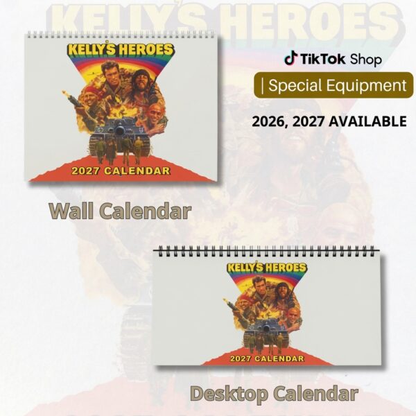 Kelly’s Heroes 2027 Wall/Desktop Calendar – Classic Movie Lover Gift – Old Movie Merch