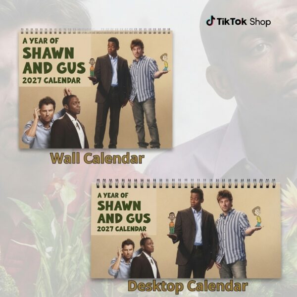 Shawn n Gus 2027 Wall/Desktop Calendar – Classic TV show Lover Gift – Psych Merch
