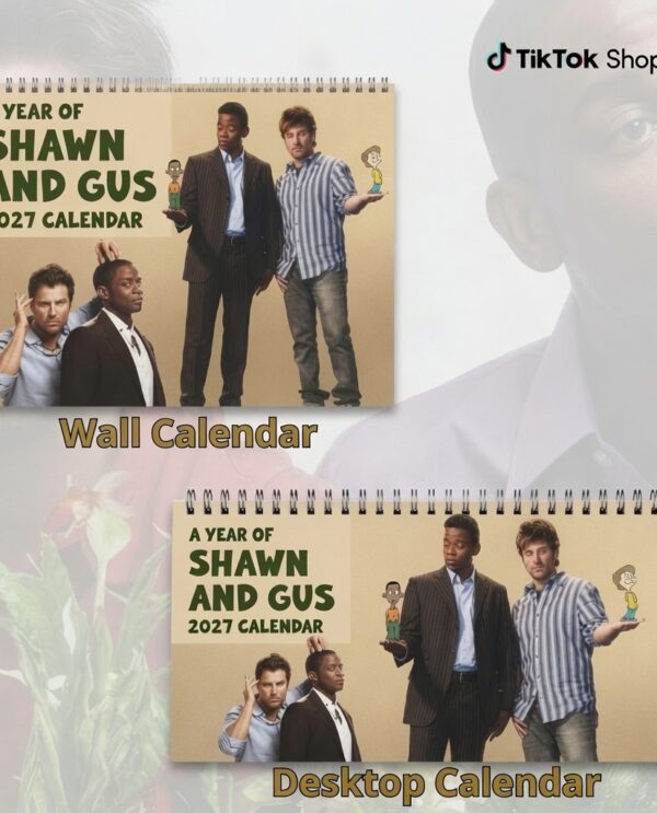A Year Of Shawn n Gus 2027 Wall/Desk Calendar – Classic TV Lover Gift -Psych Merch
