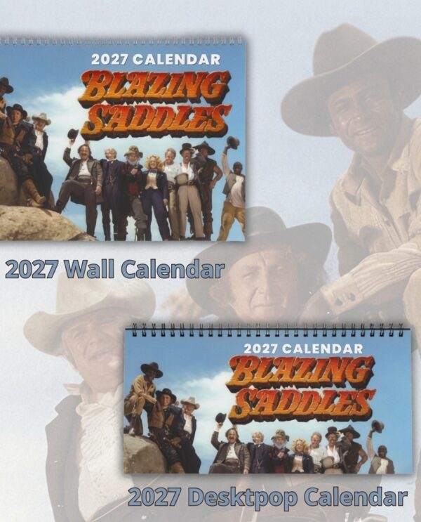 A Year Of Blazing Saddles 2027 Wall/Desk Calendar – Classic TV Lover Gift – Movie Merch