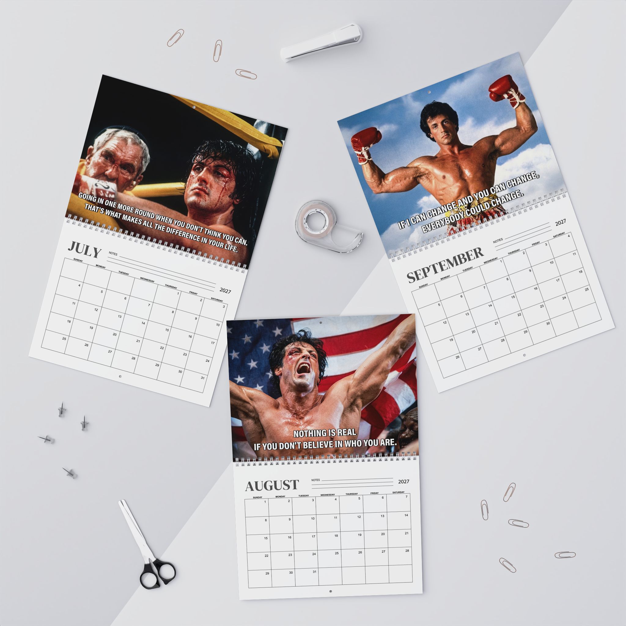 Rocky 2027 Wall/Desktop Calendar – Classic Movie Lover Gift Rocky 2027 Wall/Desktop Calendar – Classic Movie Lover Gift