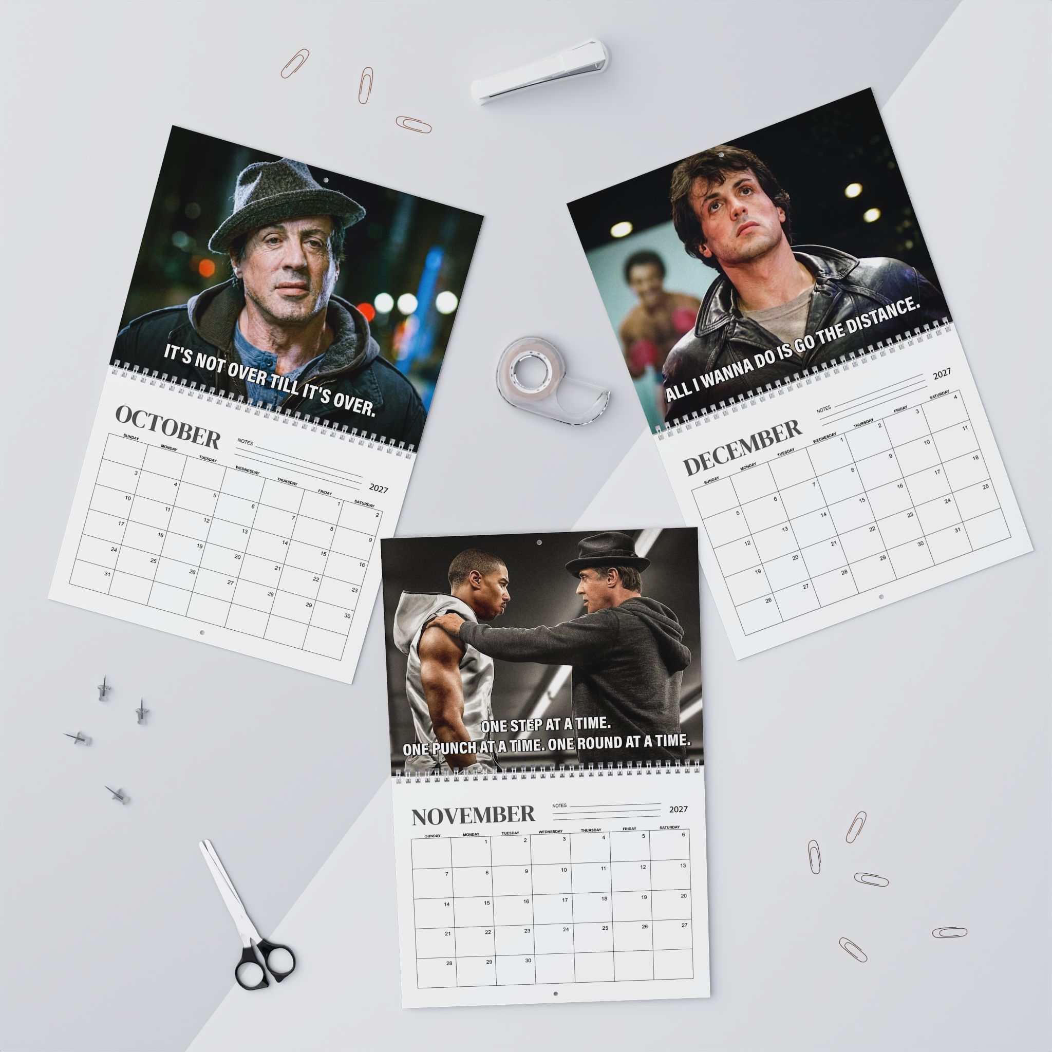 Rocky 2027 Wall/Desktop Calendar – Classic Movie Lover Gift Rocky 2027 Wall/Desktop Calendar – Classic Movie Lover Gift