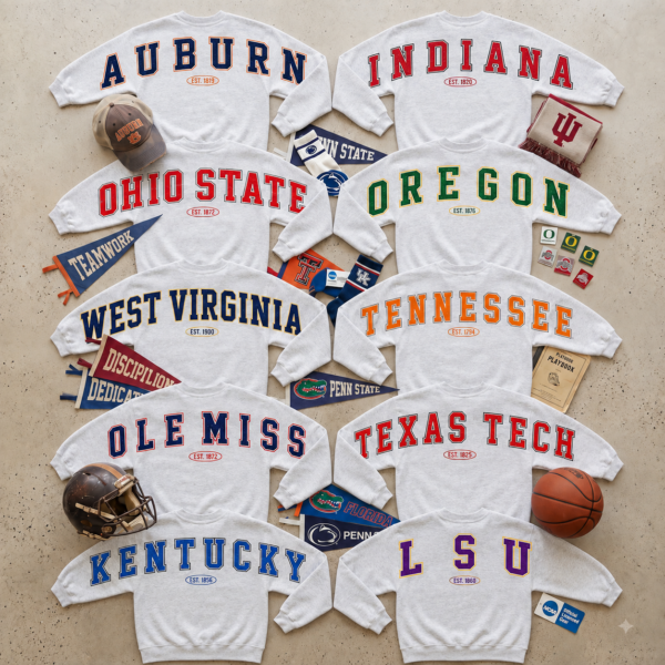 Vintage 90s All Team Football Shoulder Back Printing Crewneck Sweatshirt, Hoodie, Game Day Shirt