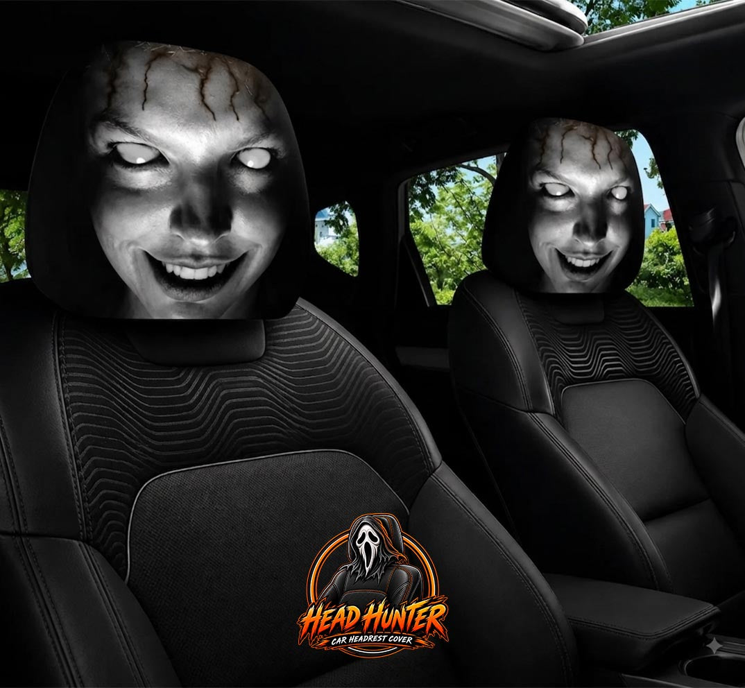 Scary Ghost Face Car Headrest Cover Scary Ghost Face Car Headrest Cover