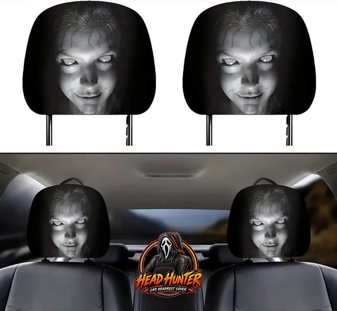 Scary Ghost Face Car Headrest Cover Scary Ghost Face Car Headrest Cover