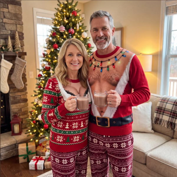 Christmas Funny Couple Ugly Sweatshirt