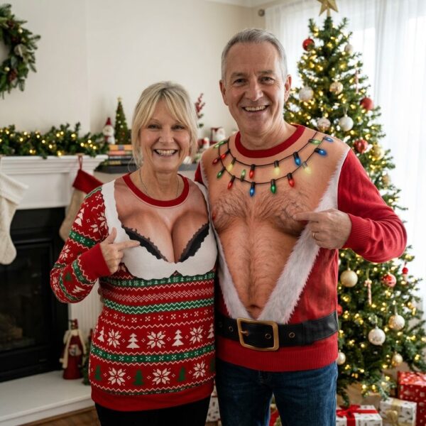 Christmas Funny Couple Ugly Sweatshirt